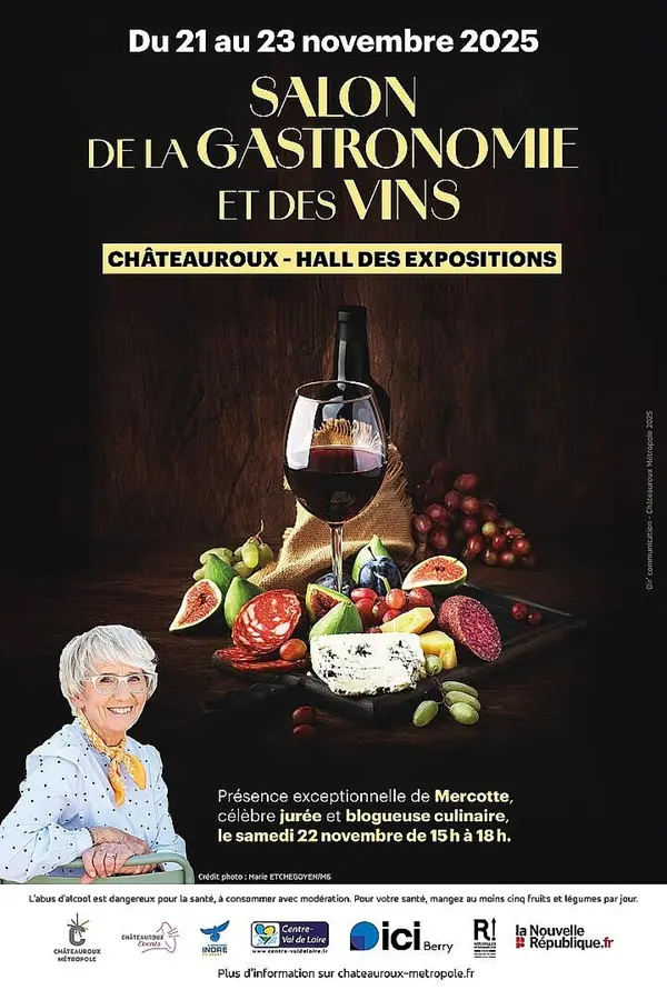 Affiche salon de la gastronomie et des vins à Châteauroux en 2025