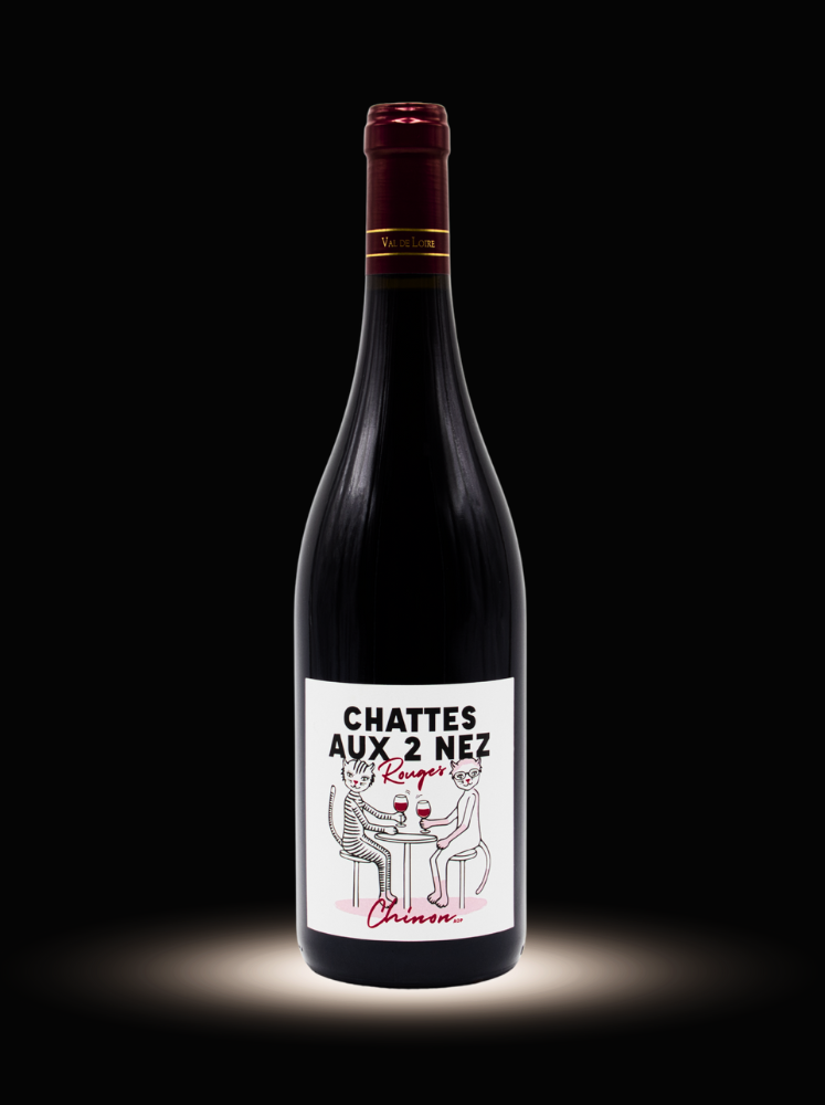 Chinon rouge AOP Chattes aux 2 nez du domaine de Lallay